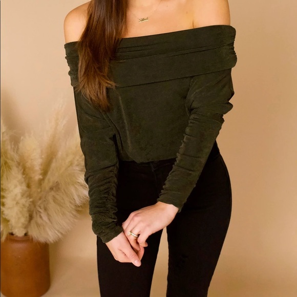 Nicolette Bodysuit- Deep Olive - Picture 1 of 5